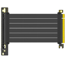 Cabo Extensor de 15 cm para Placa de Vídeo PCI-e 3.0 16X com Blindagem, Montagem Flexível de 90 e Proteção Contra Perda de Sinal.
