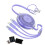 Câble de charge multiple rétractable, pour plusieurs appareils avec ports Lightning/Type C/Micro USB, câble de charge multiple USB pour_M 1