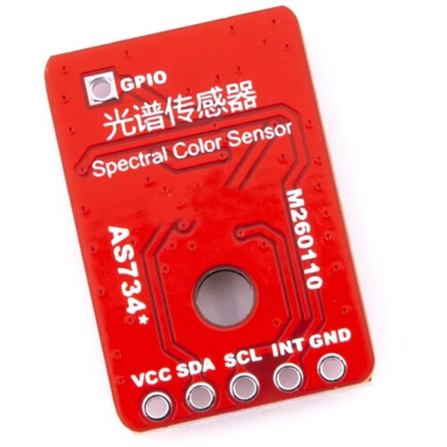 AS7343 14-Channel Visible & NIR Spectral Sensor Module High Sensitivity Flicker Detection Low Power I2C 3.3-5V Weld 2