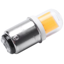 BA15D Led Light Bulb 3W 110V 220V AC Non-Dimming 300 Lumens COB 1511 Led Lamp White Warm White For Chandelier Sewing Machine(Warm White)