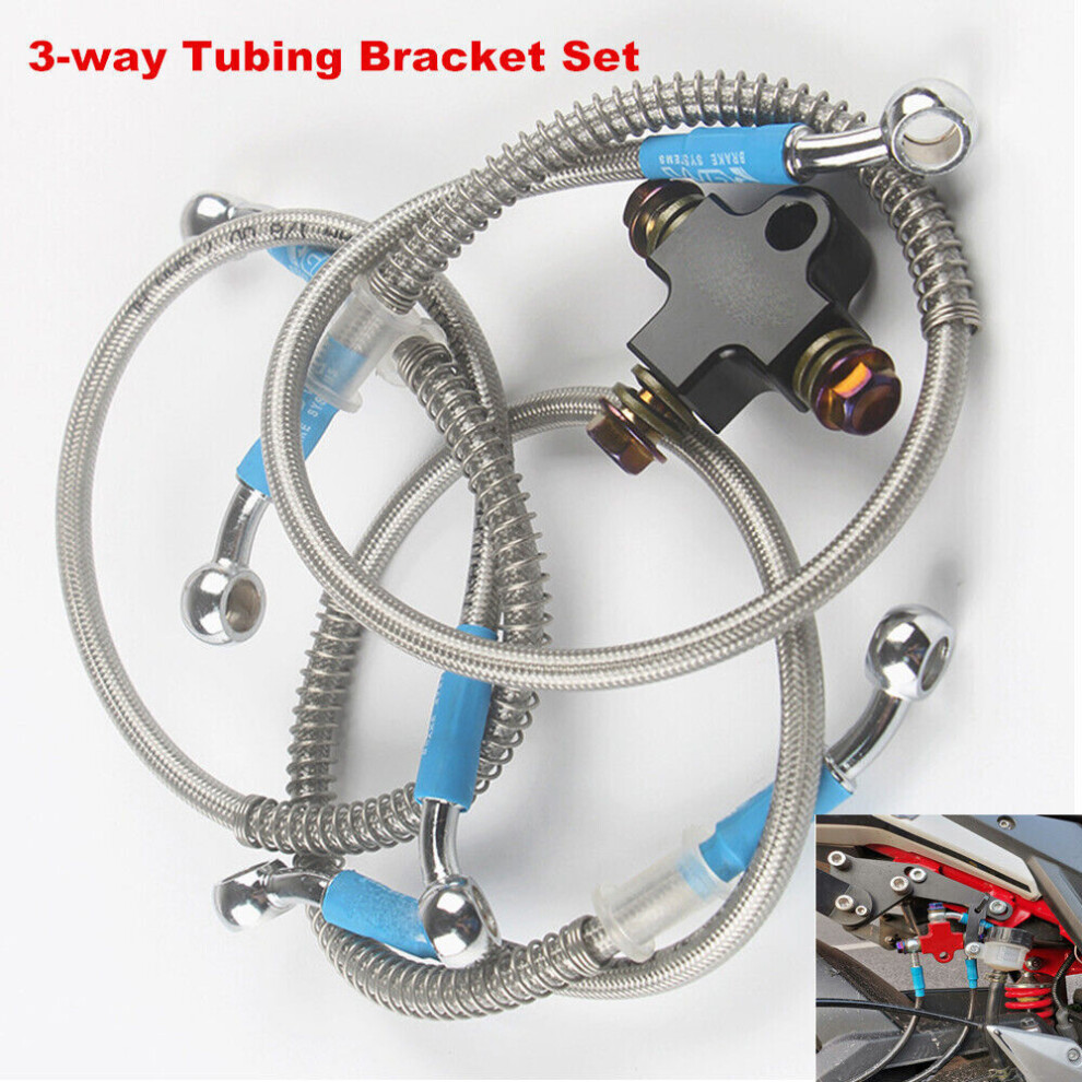 3-Way Front Hydraulic Brake Hose Tee Connector Adapter For Motorcycle Atv Bike 6951617012594