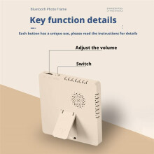 DIY Photo Frame Pet Wireless Speaker Back Magnetic Desktop Audio Support Recording TF Card Playback Black