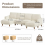 Corduroy U Shaped Sectional Sofa with Double Chaise 5