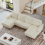 Corduroy U Shaped Sectional Sofa with Double Chaise 6