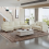 Corduroy U Shaped Sectional Sofa with Double Chaise 7