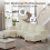 Corduroy U Shaped Sectional Sofa with Double Chaise 11