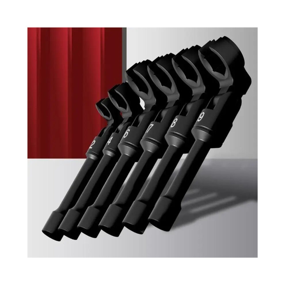 6Pcs Fuel Socket Wrench Set For Injectors Removal Flexible Stainless Steel 4711976270293