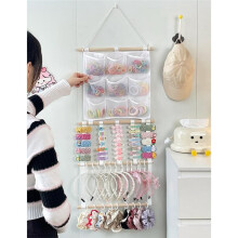 Organizador de Tiaras e Laços de Cabelo para Meninas, Organizador de Acessórios de Cabelo Pré-Montado para Pendurar Na Parede