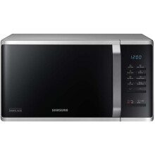 (Silver, Steamer) Samsung MS23K3523AS/EU 23L Solo Microwave Oven, Triple Distribution System, Silver