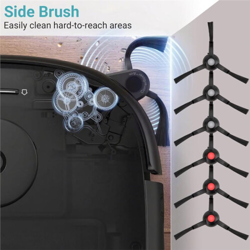 Replacement Kit for  E25 Omni / E28 Omni: 1 Pair Main Brushes, 2 Roller Mops, 4 HEPA Filters(Left), 6 Side Brushes 2