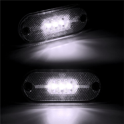 4pcs LED Side  Light 12V 24V Signal Indicator White Light for Truck Trailer Caravan 2