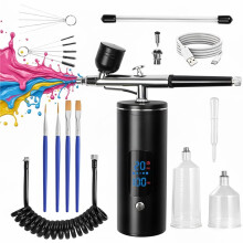 Airbrush Kit with Air Compressor,30 PSI High-Pressure Cordless Airbrush, 6000mAh Rechargeable for Painting, Models