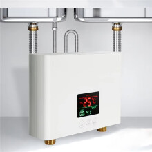 Chauffe-Eau Instantané 3 KW  Chauffe-Eau Électrique Sans Réservoir avec Affichage LED, Réglage de la Température à 3 Niveaux, Prise UE