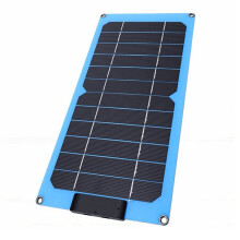 Panneau Solaire Portable 10W avec Double USB, Chargeur de Batterie au Design Ultra-Mince pour Banque D'Alimentation, Téléphone, Camping en Plein