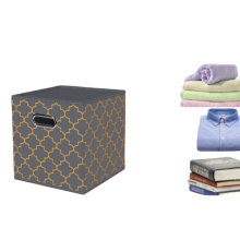 Aufbewahrungsboxen aus Stoff, faltbare Aufbewahrungskörbe mit zwei Griffen für Zuhause und Schlafzimmer_M