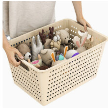 Aufbewahrungskorb aus Kunststoff | Optimale Belüftung | Stapelbares Modulsystem | Integrierte Griffe | BPA-freier Recyclingkunststoff_M