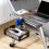 Under Desk Organizer with Drawer and Cable Management Tray for Home Black 3