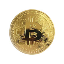 Pièce de monnaie ronde commémorative Bitcoin dorée pour collectionneurs bit coin est plaqué pièces