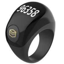 Bague Intelligente en Forme de Bague, Compteur Manuel, Veilleuse, Affichage Numérique, Compteur de Doigts Portable, Noir