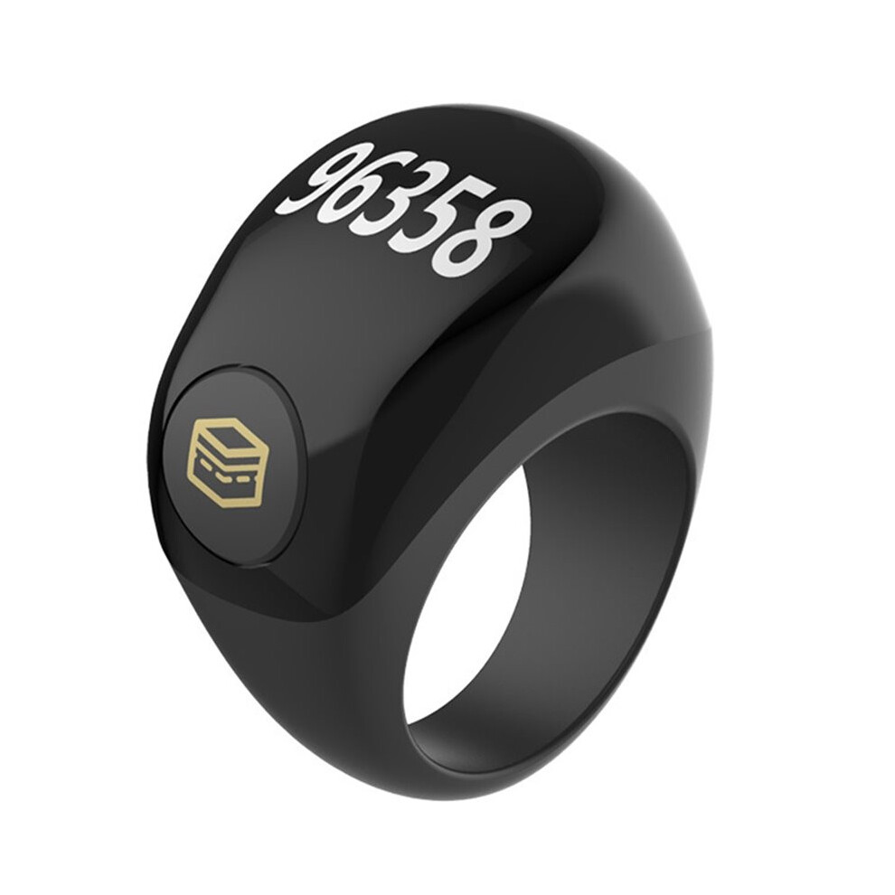 Ring Shape Manual Counting Night Digital Display Counter Wearable Finger Tally Counter Light/Black 4713713305077