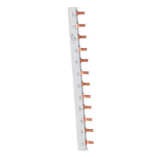Barre Omnibus en Cuivre 2P-12W pour Disjoncteur de Boîte de Distribution, Connecteur MCB à Broches, Bornes de Jonction