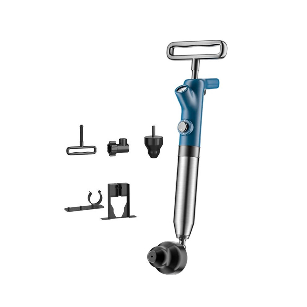 High Pressure Toilet Plunger Drain Auger With Real- Gauge Heavy-Duty Air Unclogger For Toilets, Sinks & Drains 4711380591892