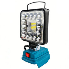 Portable LED Spotlight 4" for Battery - Cordless Outdoor Work and Fishing Light with USB