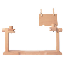 Embroidery Hoop Stand - Adjustable Wooden Stitch Table Stand with Rotating Hoop Holder for Sewing Crafts