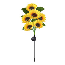 Solar Powered Sunflower Light & Glowing Branches Outdoor Waterproof LED Ground Insert Lawn Lamp for Yard Patio Lawn