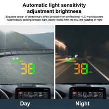 LED-Tachometer mit --Display (HUD) für Pkw, Lkw und SUVs - Geschwindigkeitsanzeige für die Windschutzscheibe