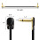 Pacote com 4 Cabos Patch de Guitarra de 12 Polegadas, Conector Tipo Panqueca Dourado em Ângulo Reto para Pedalboard de Efeitos 6