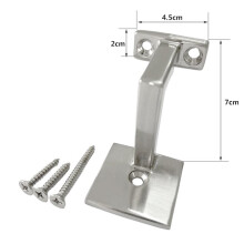 Soportes Cuadrados para Pasamanos de Escalera, Soportes para Barandilla de Escalera con Tornillos (Paquete de 5) (Níquel Satinado)
