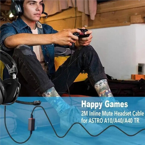 Replacement Audio Cable Headphone Cable for Astro A10/A40/A40TR Headsets 6.5 Feet Work with 3.5mm Jack. 2