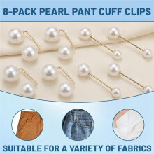 Hosenclips, Jeans-Knöchelclips mit Perlenmuster und Hosenmanschettenclips, Verstellbare Hosenbeine für Sicheren Halt der Kleidung, Accessoires