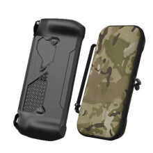 Para Ally X Funda Protectora + Bolsa de Almacenamiento de EVA Funda Protectora de TPU Suave Anticaída para Consola de Juegos para Ally X A