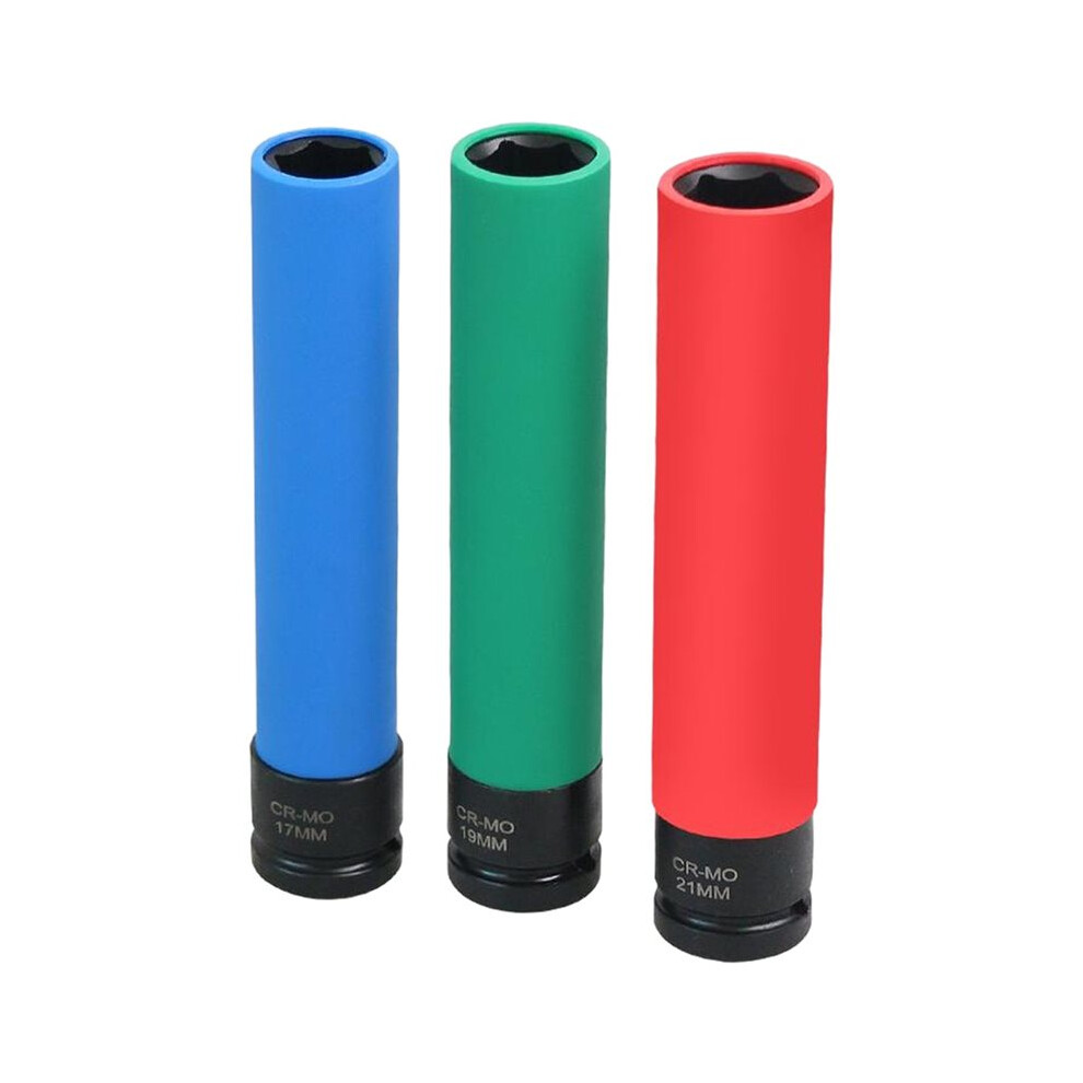 Extra Long For Impact Lug Nut Socket With Protective Sleeves 1/2Inch Square Tire Lug Nut Socket For Impact Wrenches 6033793834785