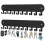 2-Pack Key Holder for Wall with 10 Hooks, Self Adhesive Key Rack, No Drill Installation for Home Use (Black) 2