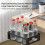 Under Desk Organizer with Drawer and Cable Management Tray for Home White 6