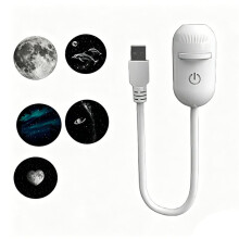 Projecteur D'Étoiles Galaxie 2 en 1, Veilleuse LED Ciel Étoilé, Lampe D'Ambiance pour Chambre à Coucher, 5 Films Lumineux