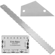 3-in-1-Gitarrenhals-Lineal mit Kerbe und Doppelseitiger Kerbe Am Lineal - Messwerkzeug