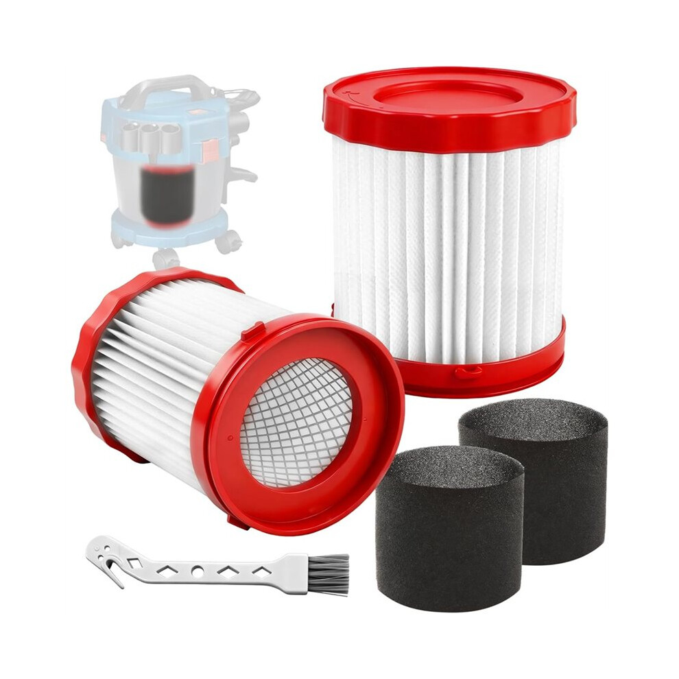 2Pcs Hepa Filter For Gas 18V, Gas18v-3/Gas18v-10L Vacuum Cleaner Replacement Filter, Vf320h Filter Parts For 6034231183496