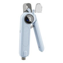 2-in-1 Nagelslijper en -Knipper voor Honden en Katten, Elektrisch met 3 Instelbare Snelheden en Handmatige Kop, LED-Verlichting voor Veilig Trimmen A