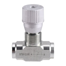 STB-G3/8 W /L08 Single Valve Hydraulic Flow Valve Carbon Steel for 1-2T Excavator