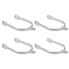 2 Pairs Aluminum Alloy Cavalry Spurs, for Horseback Riding Equestrian Boots Silver