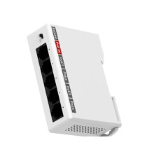 Extensor PoE de 5 Puertos y 100M para Riel DIN, Repetidor de Entrada de 60W IEEE802.3af/At Plug& para PoE de 48V, NVR, Cámara IP, AP