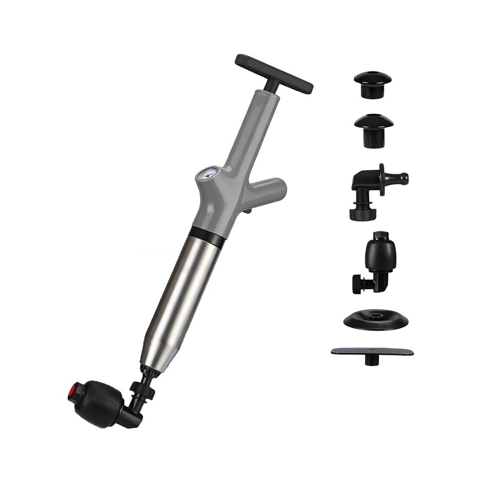 High Pressure Drain Unclogger Plungers With Pressure Gauge Heavy Duty Clog Remover For Bathroom, Kitchen, Floor Drain 4711827230247