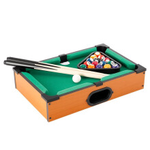 Pool Table for Kids & Families: Portable, Wooden Table Top Billiard Game with Complete Accessories