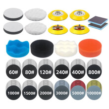 135 PCS Inch Wet Dry Sanding Discs Headlight Restoration Kit with Buffing Pad for Auto Wood Metal Resin