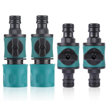Lot de 4 Raccords Rapides pour Tuyau D'Arrosage avec Interrupteur, Connecteurs pour Tuyau D'Arrosage