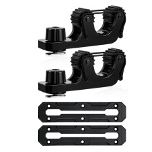 4 Pcs Kayak Track and Adjustable Paddle Holder Kayak Rail Mount for Fishing Rod Cup Holder, Anchor Cleats
